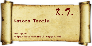 Katona Tercia névjegykártya
